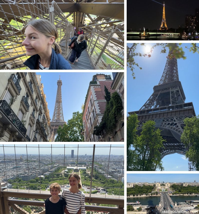 walking Eiffel Tower with kids