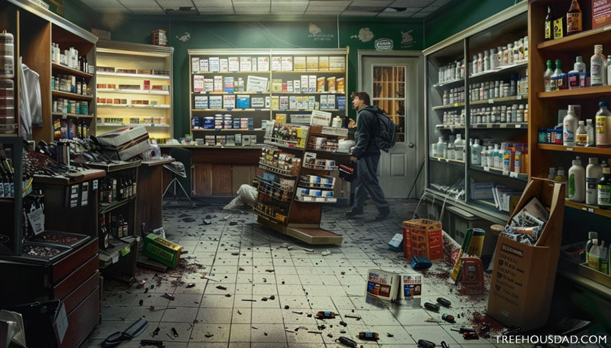 looted pharmacy