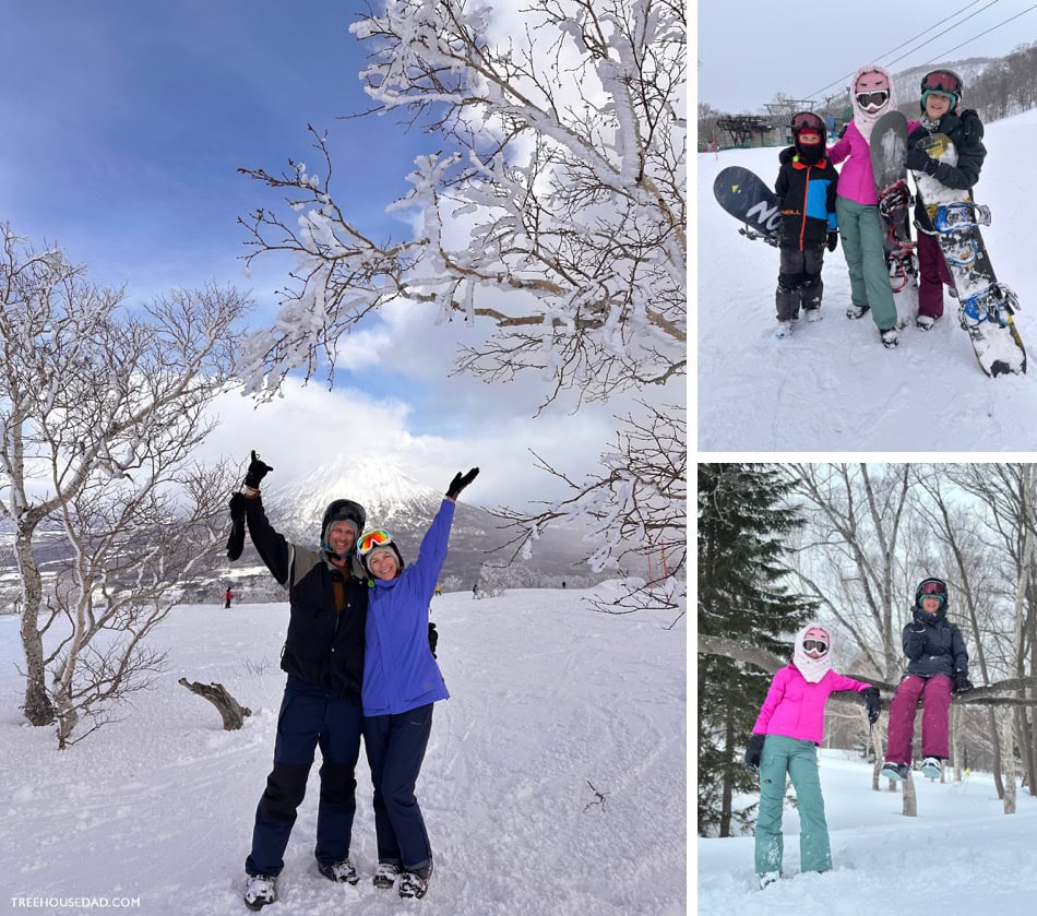 Niseko kids snowboarding