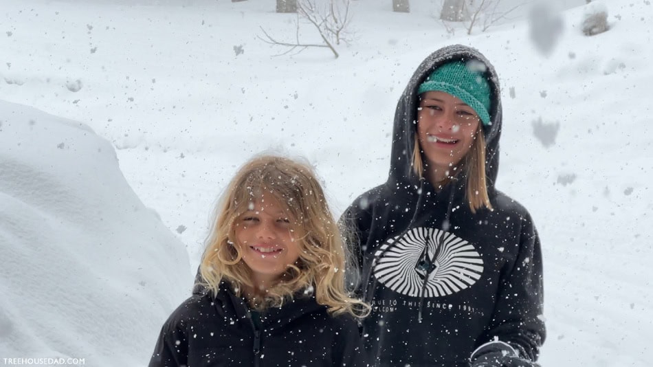 snowboarding kids in Japan