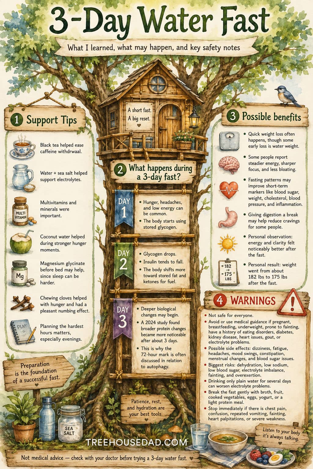 3-day water fast tips