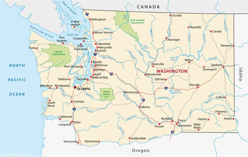 Washington State map